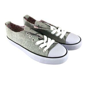 Twisted Womens Low Top Fabric Sneakers Lace Up Gray Size 7